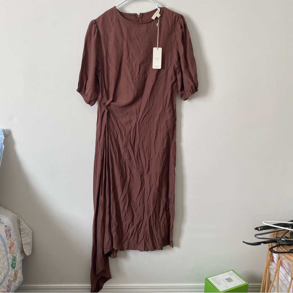 Shop Courtney Toliver Women’s Midi Dress in Deep Mauve